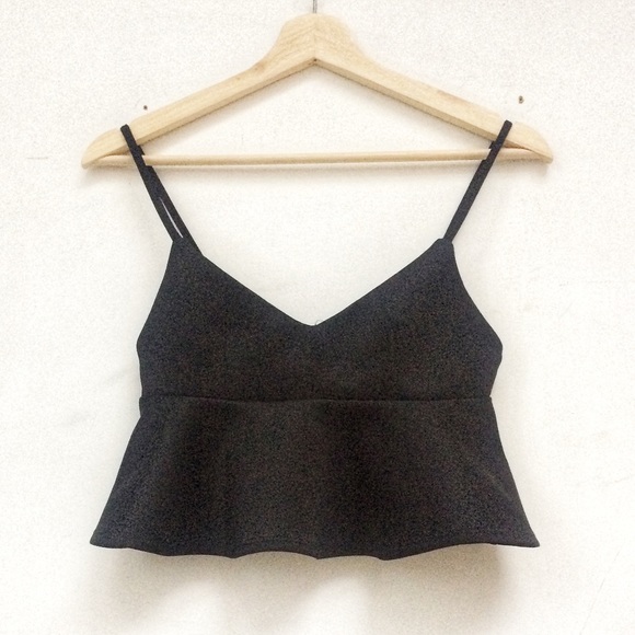 spaghetti strap peplum top